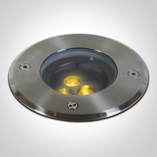 One Light 69074A/W SS316L IP67 INGROUND ADJUSTABLE 3x1,5W WW 230V DARK LIGHT