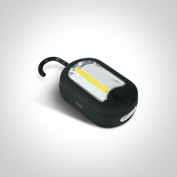 One Light 70038 BLACK COB LED PORTABLE LAMP