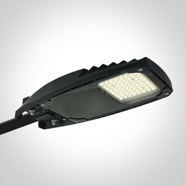 One Light 70114/B/C BLACK STREET LIGHT 50W CW 140x80deg IP66 100-240V