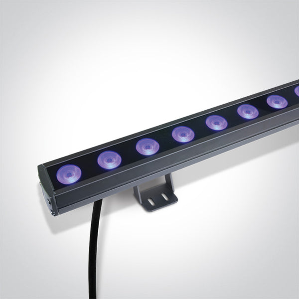 One Light 7055B/RGB GREY LED 24x1,5w RGB 30deg LENS IP66 24v DIMMABLE