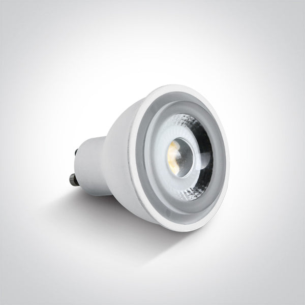 One Light 7306CGD/W WHITE COB LED 6W WW GU10 60deg DIMMABLE 230V