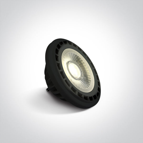One Light 7315GB/C/45 BLACK LED R111 GU10 13w CW 45deg 230v