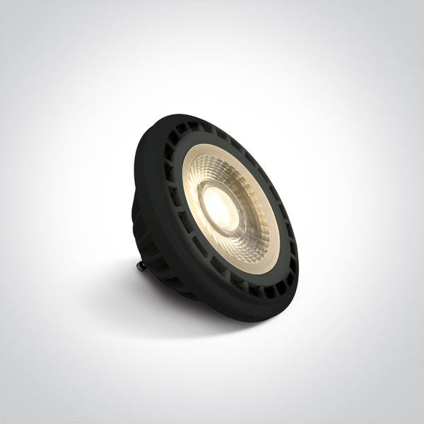 One Light 7315GB/W/45 BLACK LED R111 GU10 13w WW 45deg 230v