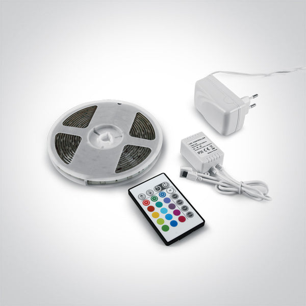 One Light 7820A/RGB SET RGB 5m + REMOTE 2w/m/colour IP20 24V / 230V