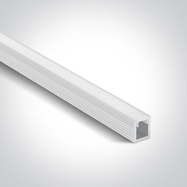 One Light 7901/W WHITE PROFILE 2m FOR 5mm STRIPS + PC OPAL DIFFUSER