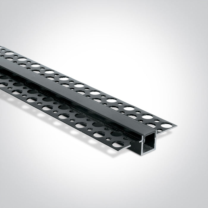 One Light 7901TR/B BLACK TRIMLESS PROFILE 2m FOR 10mm STRIPS + BLACK PC DIFFUSER