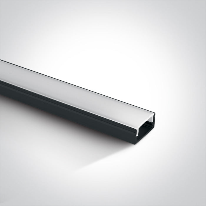 One Light 7902/B BLACK PROFILE 2m + PC opal diffuser