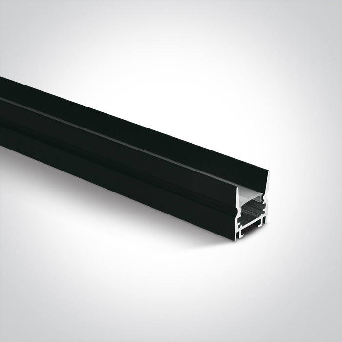 One Light 7903/B BLACK PROFILE 2m + PC Opal diffuser DARK LIGHT