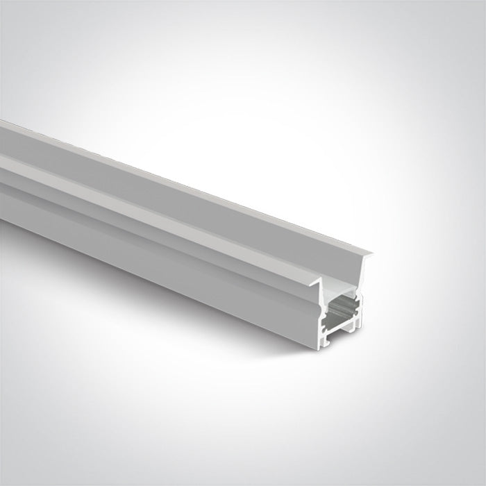 One Light 7903R/W WHITE RECESSED PROFILE 2m + PC Opal diffuser DARK LIGHT