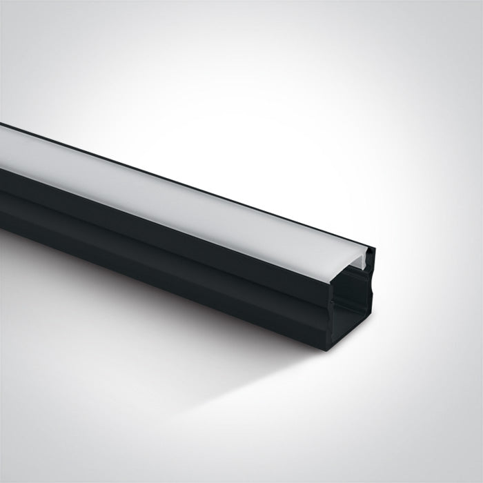 One Light 7904/B BLACK PROFILE 2m + PC opal diffuser