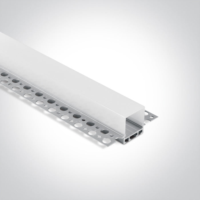 One Light 7904ATR/AL TRIMLESS PROFILE 2m FOR 20mm STRIPS PC OPAL DIFFUSER