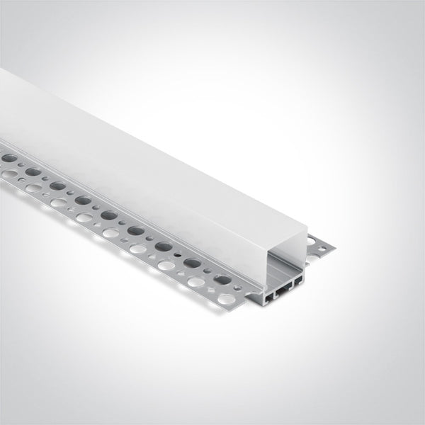 One Light 7904ATR/AL TRIMLESS PROFILE 2m FOR 20mm STRIPS PC OPAL DIFFUSER