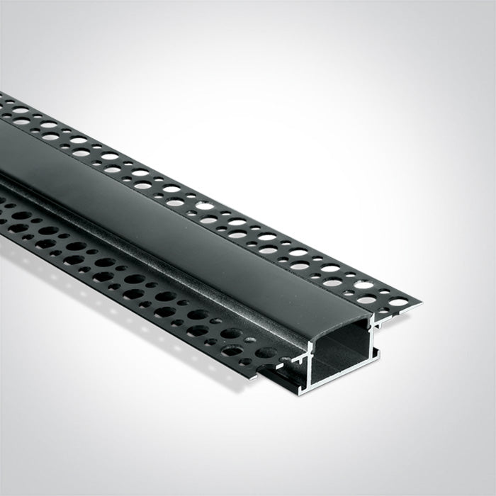 One Light 7904TR/B BLACK TRIMLESS PROFILE 2m FOR 20mm STRIPS + BLACK PC DIFFUSER