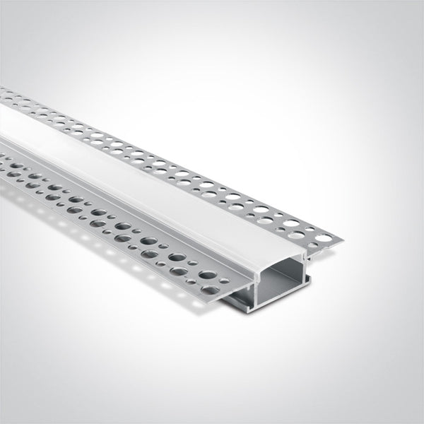 One Light 7904TR/AL ALU TRIMLESS PROFILE 2m FOR 20mm STRIPS + PC OPAL DIFF