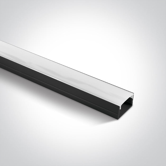 One Light 7905/B BLACK PROFILE 2m + PC opal diffuser