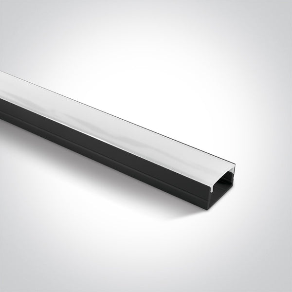 One Light 7905/B BLACK PROFILE 2m + PC opal diffuser