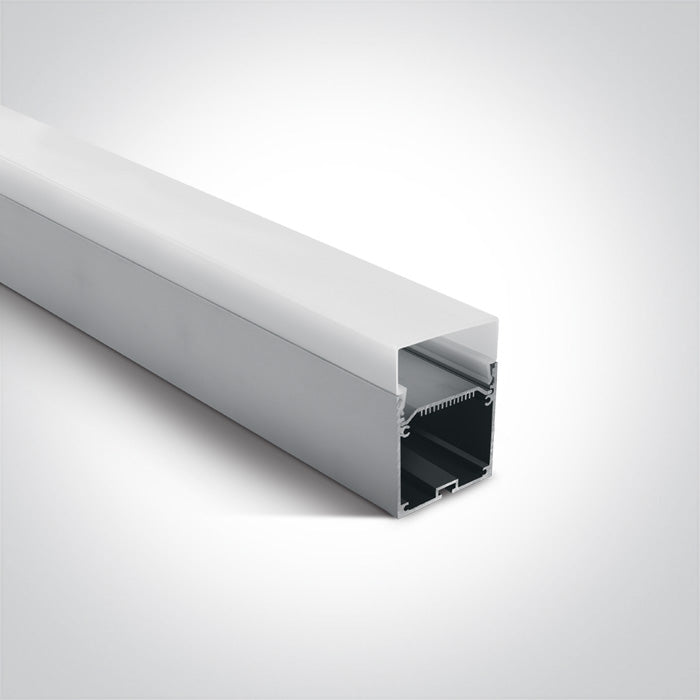 One Light 7906D/AL ALU SURFACE PROFILE 2m FOR 40mm STRIPS + PC OPAL DIFF