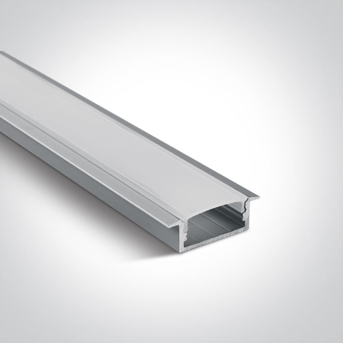 One Light 7906R/AL ALU RECESSED PROFILE 2m FOR 20mm STRIPS + PC OPAL DIFF