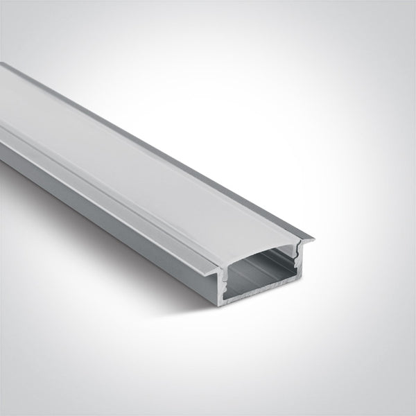 One Light 7906R/AL ALU RECESSED PROFILE 2m FOR 20mm STRIPS + PC OPAL DIFF