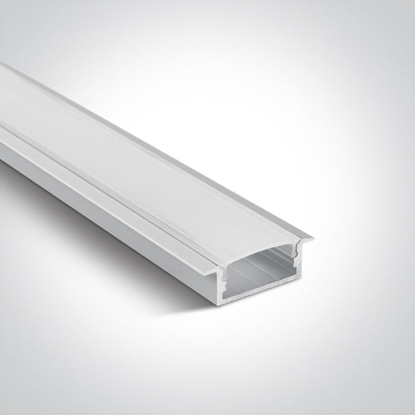 One Light 7906R/W WHITE RECESSED PROFILE 2m FOR 20mm STRIPS + PC OPAL DIFF