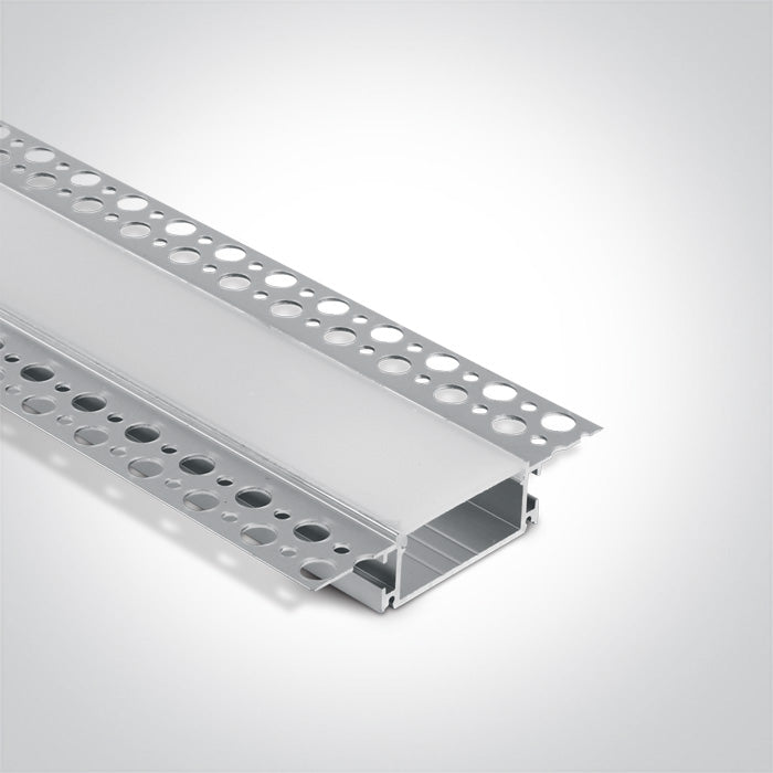 One Light 7906TR/AL TRIMLESS PROFILE 2m FOR 37mm STRIPS PC OPAL DIFFUSER