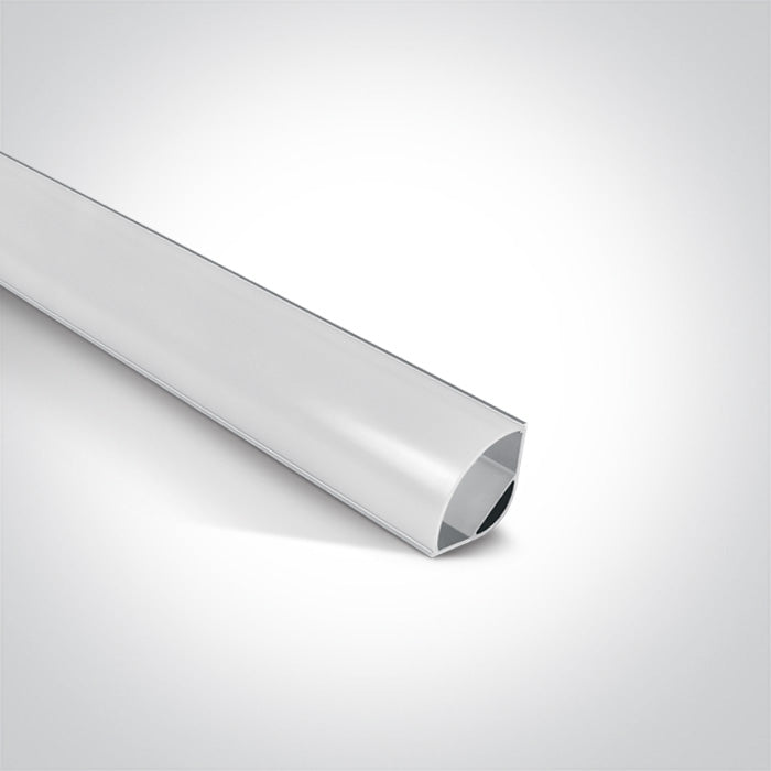 One Light 7908/AL ALUMINIUM TRIANGLE PROFILE 2m + PC opal diffuser