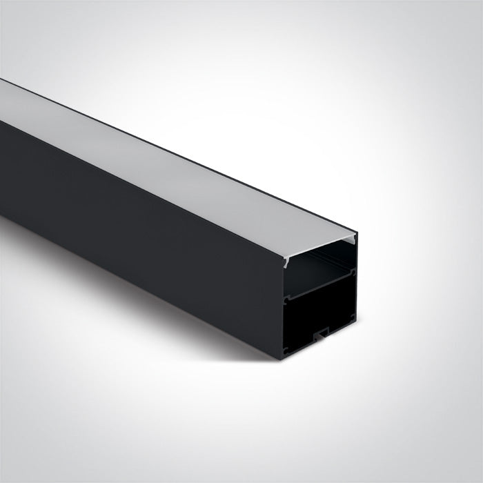 One Light 7910A/B BLACK SURFACE PROFILE 2m FOR 45mm STRIPS + PC OPAL DIFF
