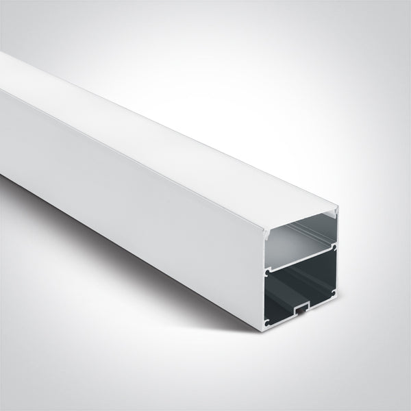 One Light 7910A/W WHITE SURFACE PROFILE 2m FOR 45mm STRIPS + PC OPAL DIFFUSER