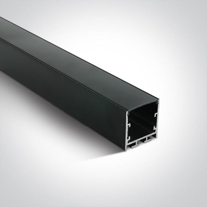 One Light 7912/B/B BLACK PROFILE 2m + BLACK PC diffuser