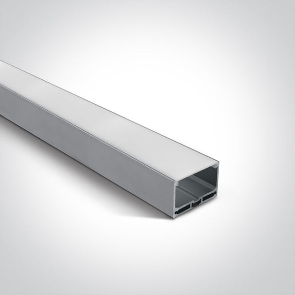 One Light 7912A/AL ALU SURFACE PROFILE 2m FOR 40mm STRIPS + PC OPAL DIFF