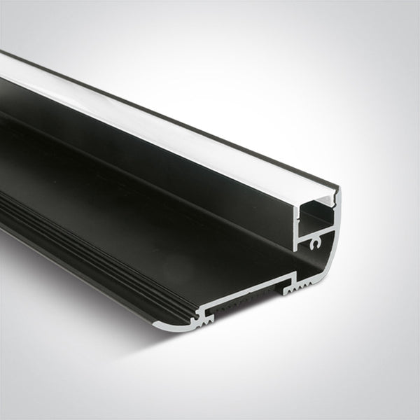 One Light 7920/B BLACK ALUMINIUM LED PROFILE FOR STEPS 2m