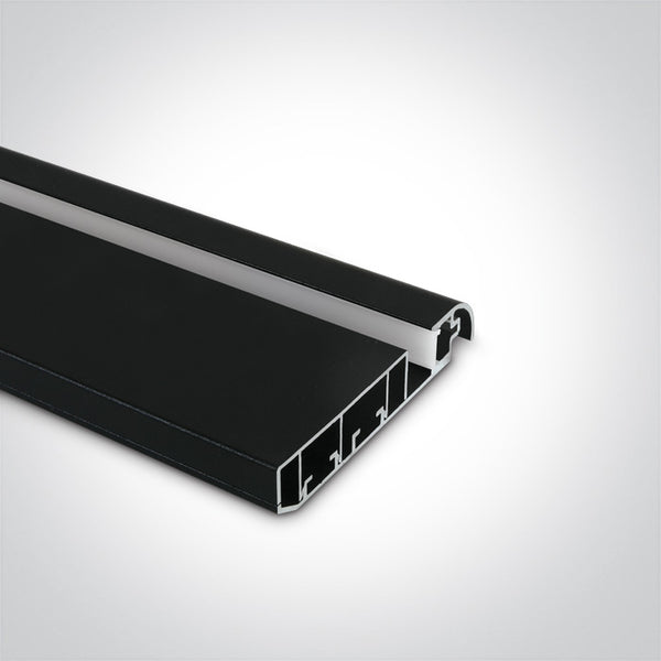 One Light 7922/B BLACK ALUMINIUM LED PROFILE FOR WALL FOR 8mm LED STRIP 2m
