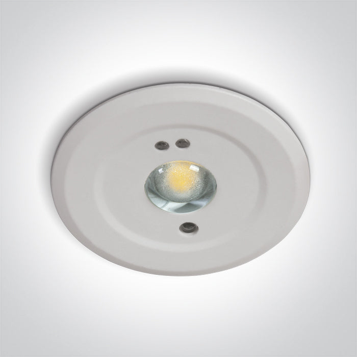 One Light 89002B EMERGENCY RECESSED 3hrs 1,5W LED 230v SELF TEST