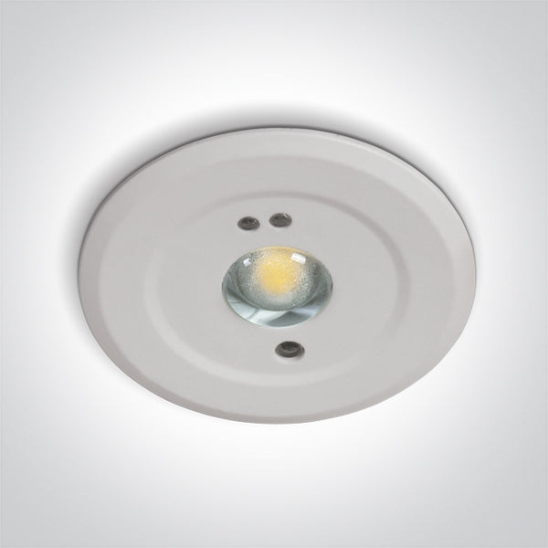 One Light 89002B EMERGENCY RECESSED 3hrs 1,5W LED 230v SELF TEST