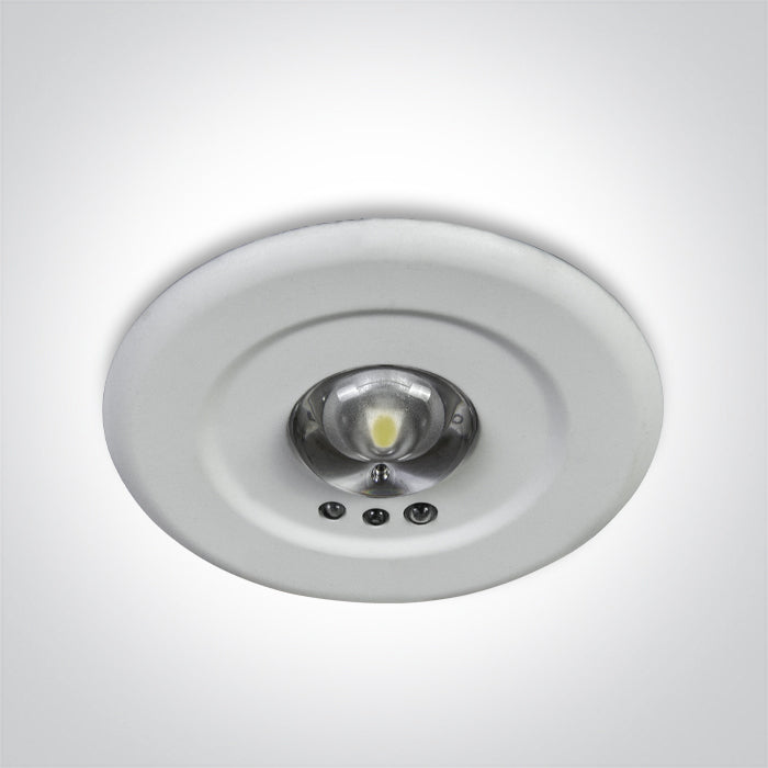 One Light 89002C EMERGENCY RECESSED 3hrs 3W LED 230V SELF TEST