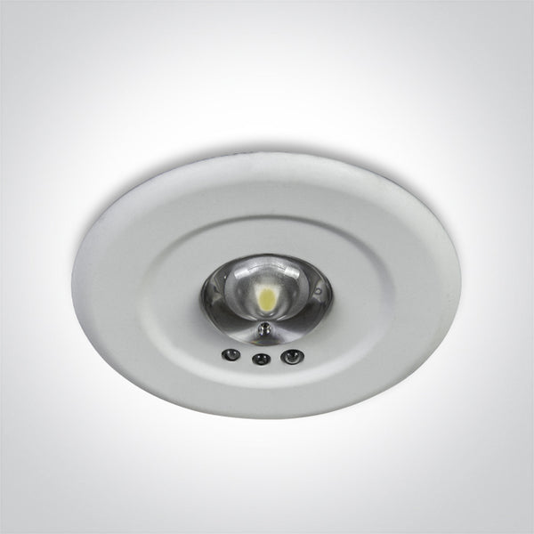 One Light 89002C EMERGENCY RECESSED 3hrs 3W LED 230V SELF TEST