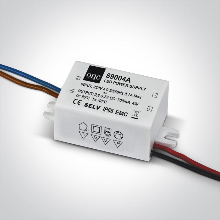 One Light 89004A DRIVER 700mA 2-4W LED IP66 100-240V