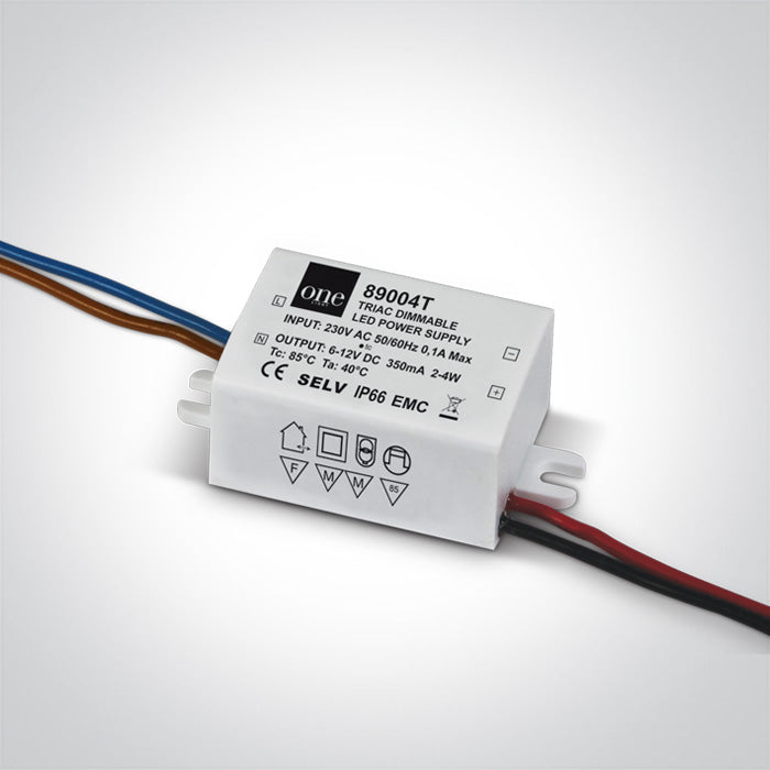 One Light 89004T TRIAC DIMMABLE DRIVER 350mA 2-4W IP66 230V