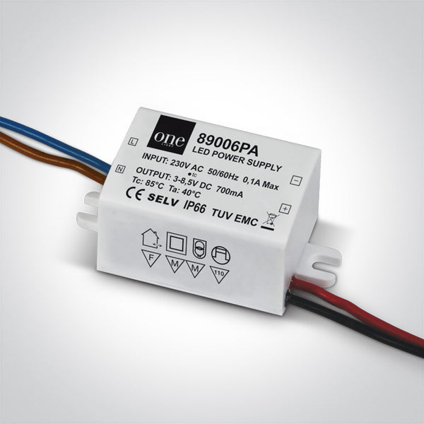 One Light 89006PA DRIVER 700mA 2-6W LED IP66 230V