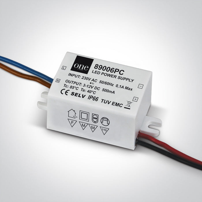 One Light 89006PC DRIVER 500mA 1,5-6W LED IP66 230V