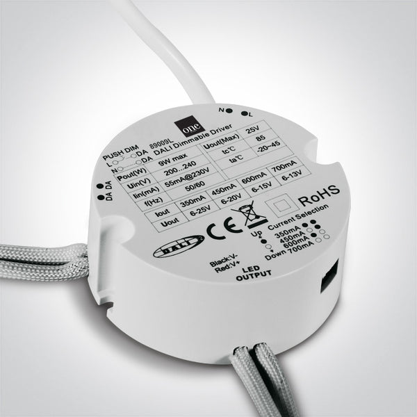 One Light 89009L DALI & PUSH TO DIM DRIVER 9W IP20 230V