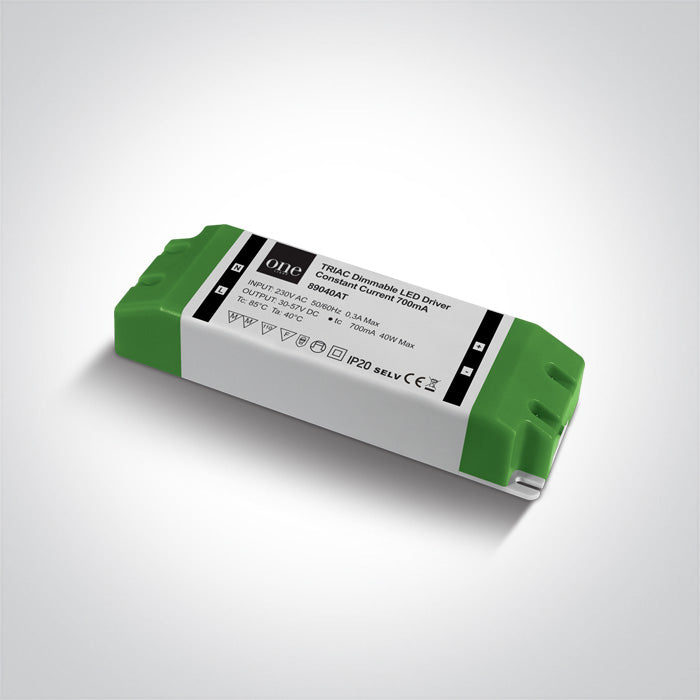 One Light 89040AT LED TRIAC DIMMABLE DRIVER 700mA 21-40w IP20 INPUT 230v