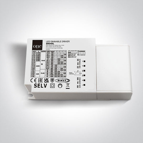One Light 89040L DALI & PUSH TO DIM DRIVER CONSTANT CURRENT 230V