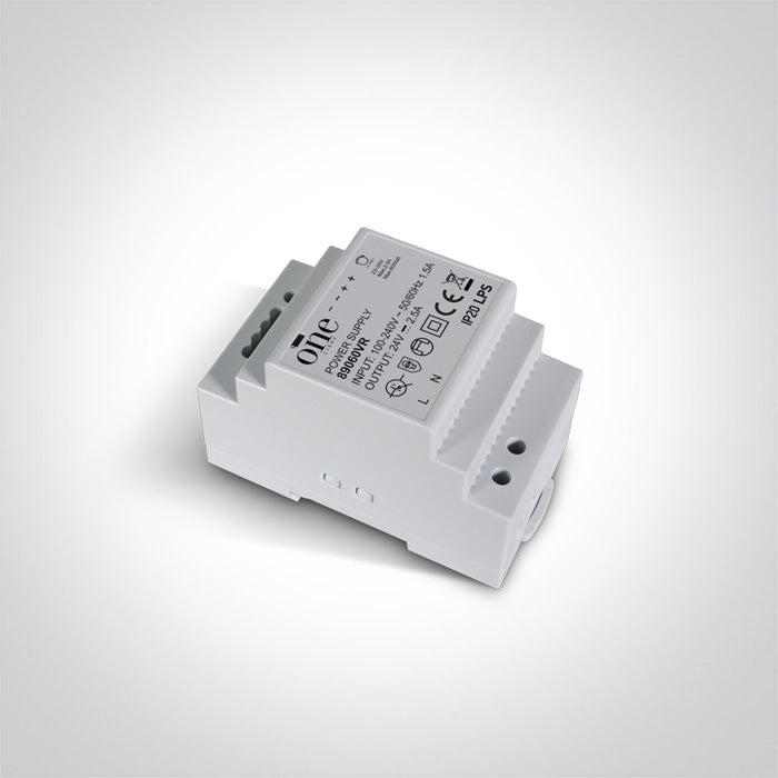 One Light 89060VR LED DRIVER 24v 0-60w DIN RAIL 3module size 100-240v