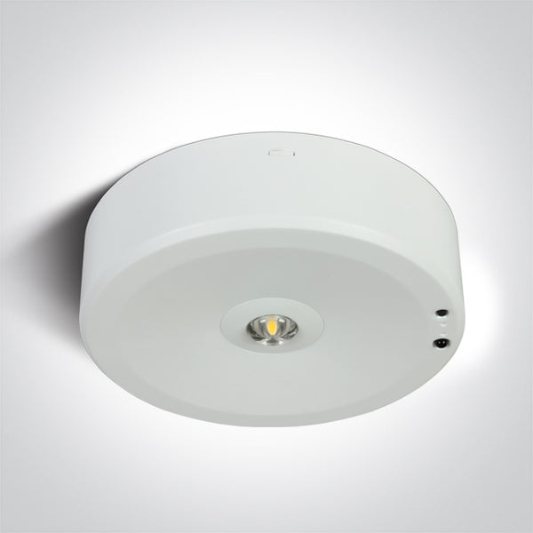 One Light 89412/W WHITE 3W EMERGENCY 3hrs 230V SELF TEST