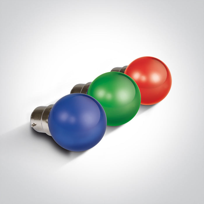 One Light 9G01/R/B RED LED BALL LAMP 0,5w B22 230v