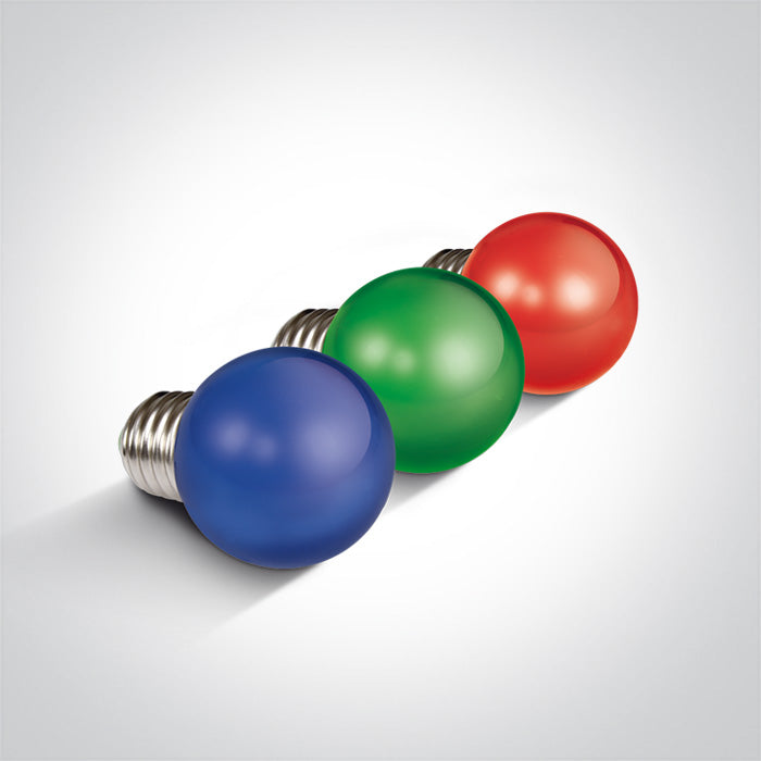 One Light 9G01/GR/E GREEN LED BALL LAMP 0,5w E27 230v