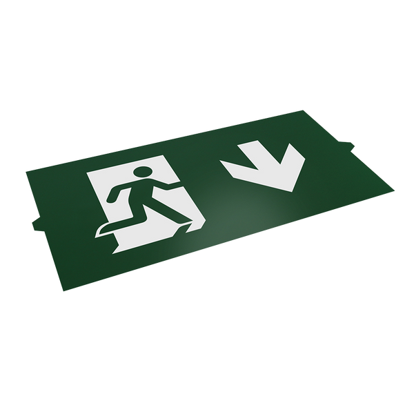 Red Arrow ART/ELD Artemis Exit Legend - Down Arrow