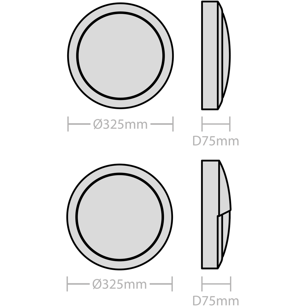 Red Arrow APOL16W/4PK-CCT Apollo Bulkhead Wht 4pc Contractor Pack 9/12/16W 3CCT 3/4/6K