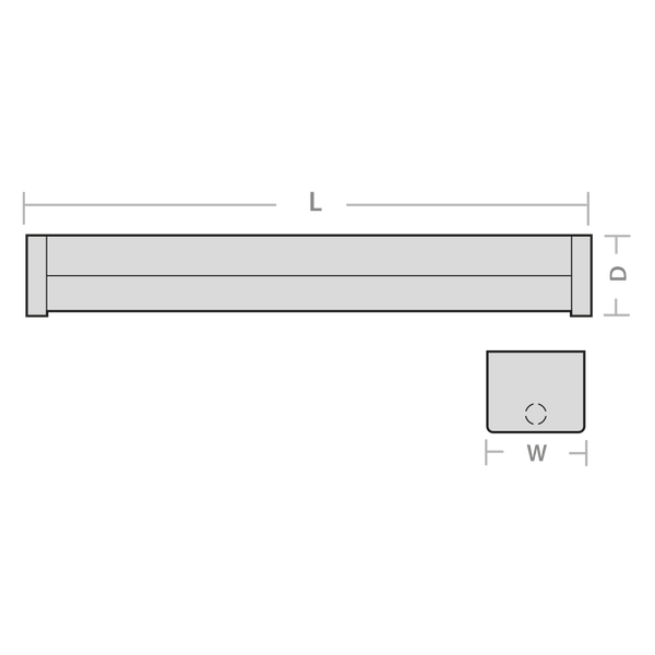 Red Arrow BF660WE-1 BF Batten 1800mm Twin c/w 3HR Emergency